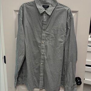Banana Republic Black and White Gingham Shirt size XXL